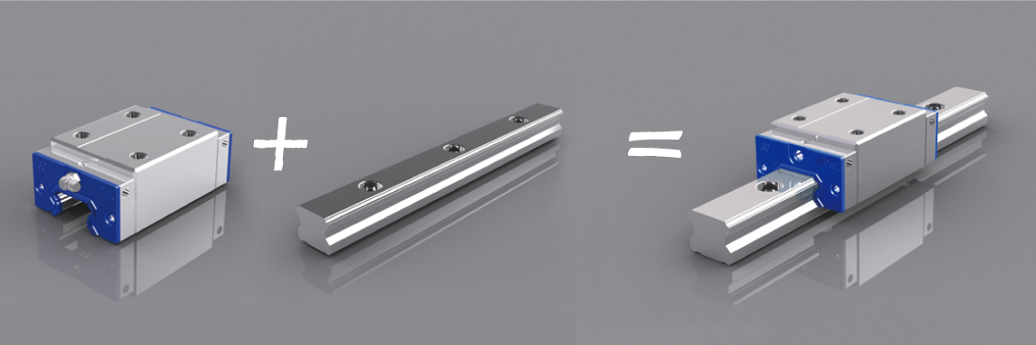 Structure of linear guides: guide and bearing slide